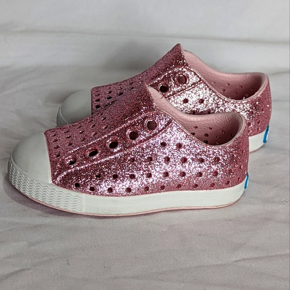Native Shoes Native Size 3 Pink Glitter Slip On Shoes Girls Infant
